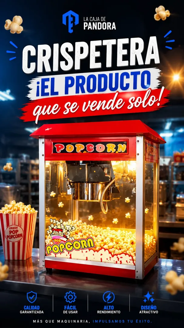 Crispetera Industrial de Sobreponer 8 oz Equimaq